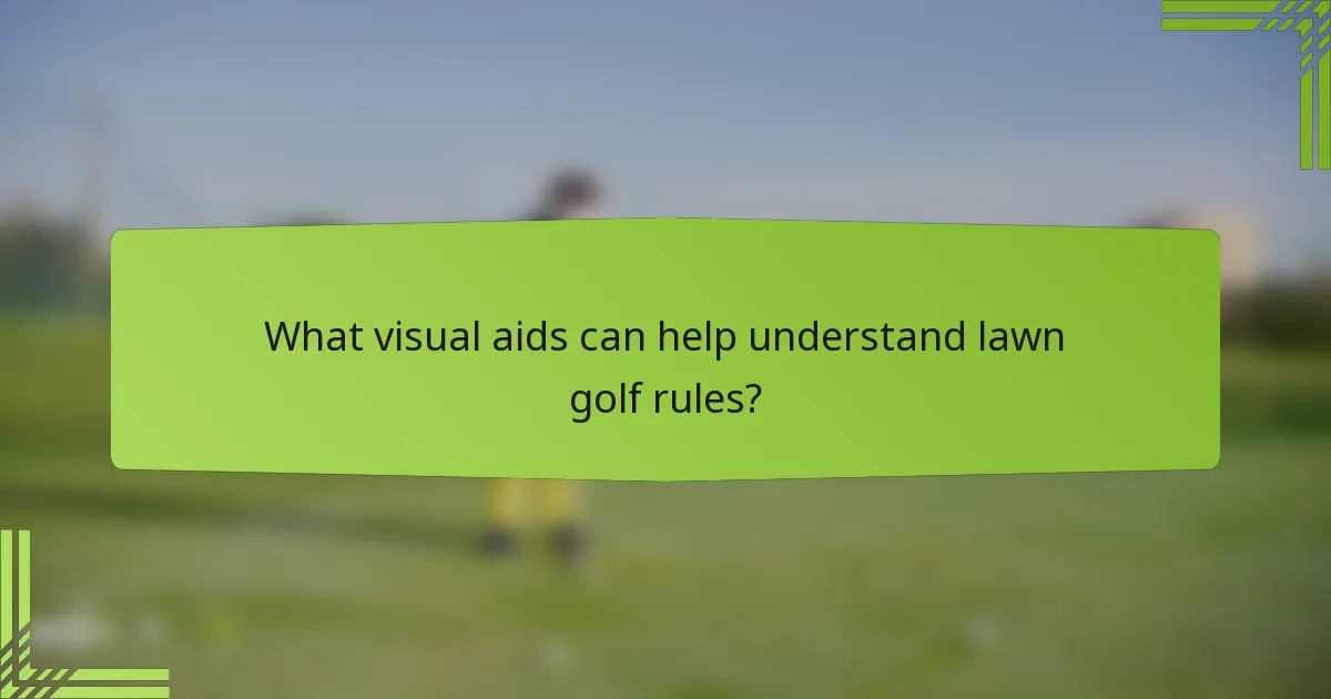 What visual aids can help understand lawn golf rules?